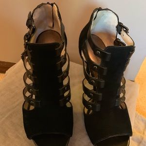 Michael Kors Suede and Leather cage heels. 7 1/2